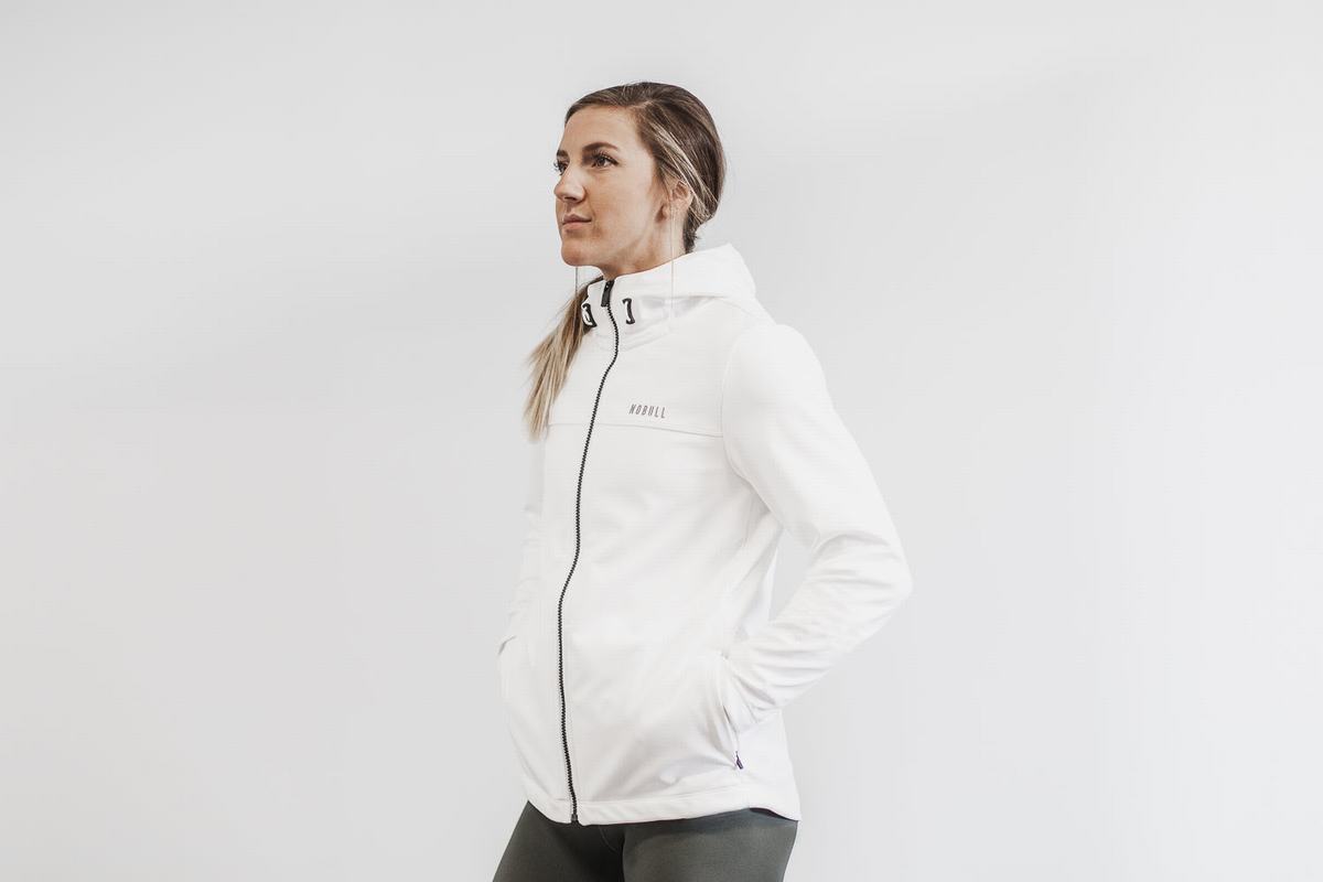 Nobull Softshell Women\'s Jackets White | Australia (QF3750)